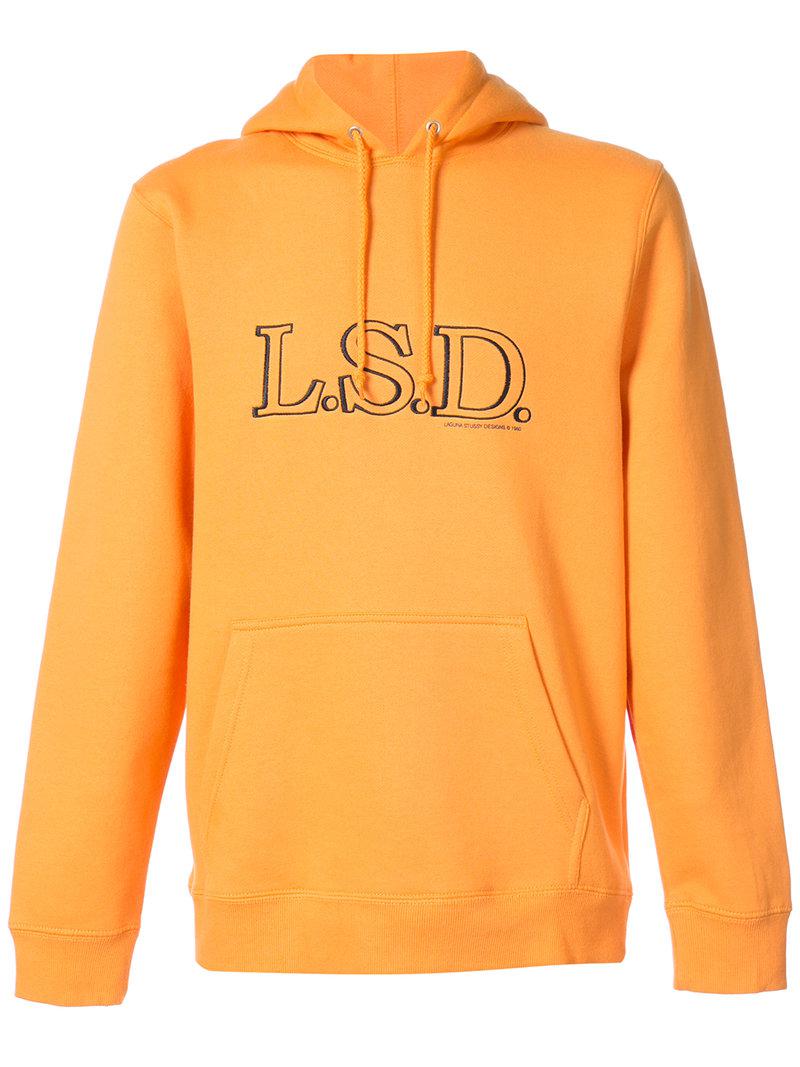 stussy orange sweatshirt