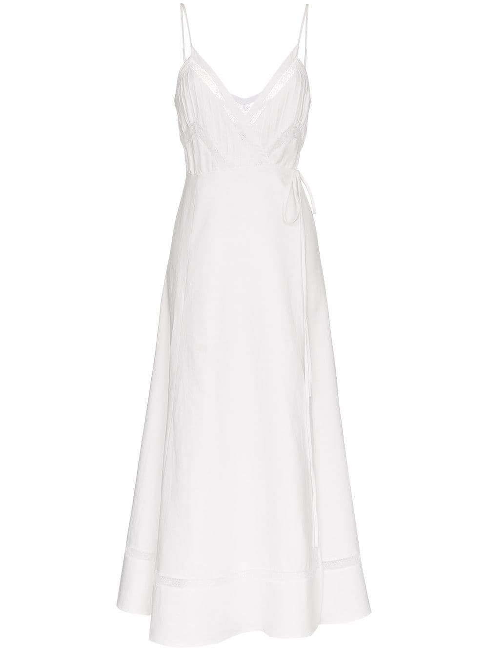 Reformation Daria Wrap Over Maxi Dress in White - Lyst