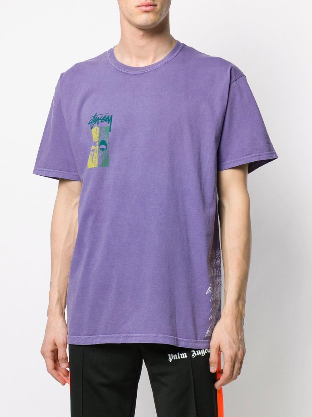 stussy purple t shirt