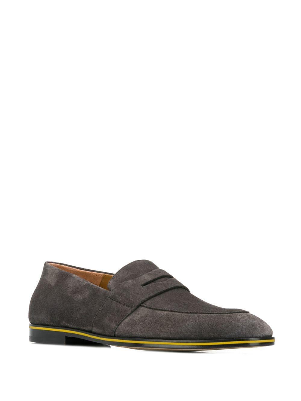 BOSS Penny Loafers in Gray for Men - Lyst