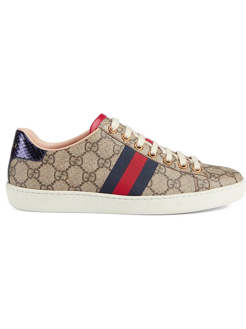 Lyst - Gucci Ace GG Supreme Sneakers - Save 25.86206896551724%