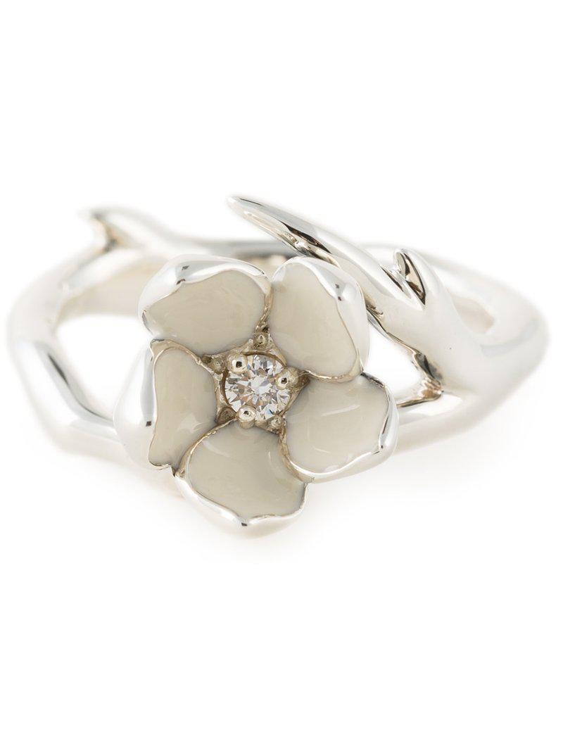 Lyst - Shaun Leane 'cherry Blossom' Diamond Ring in Metallic