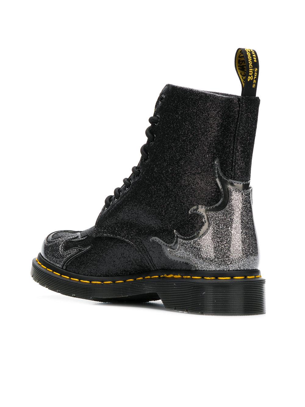 dr martens pascal black glitter