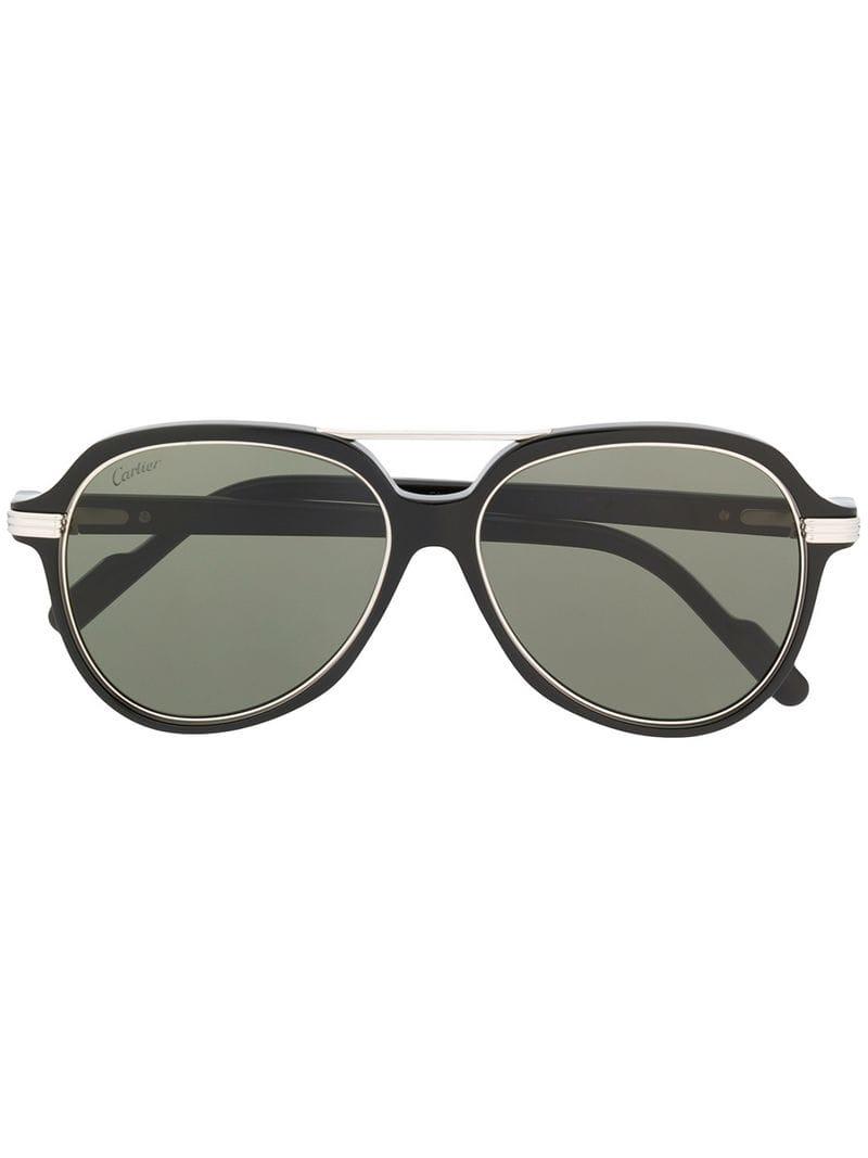 Cartier C Décor Sunglasses in Black for Men - Lyst