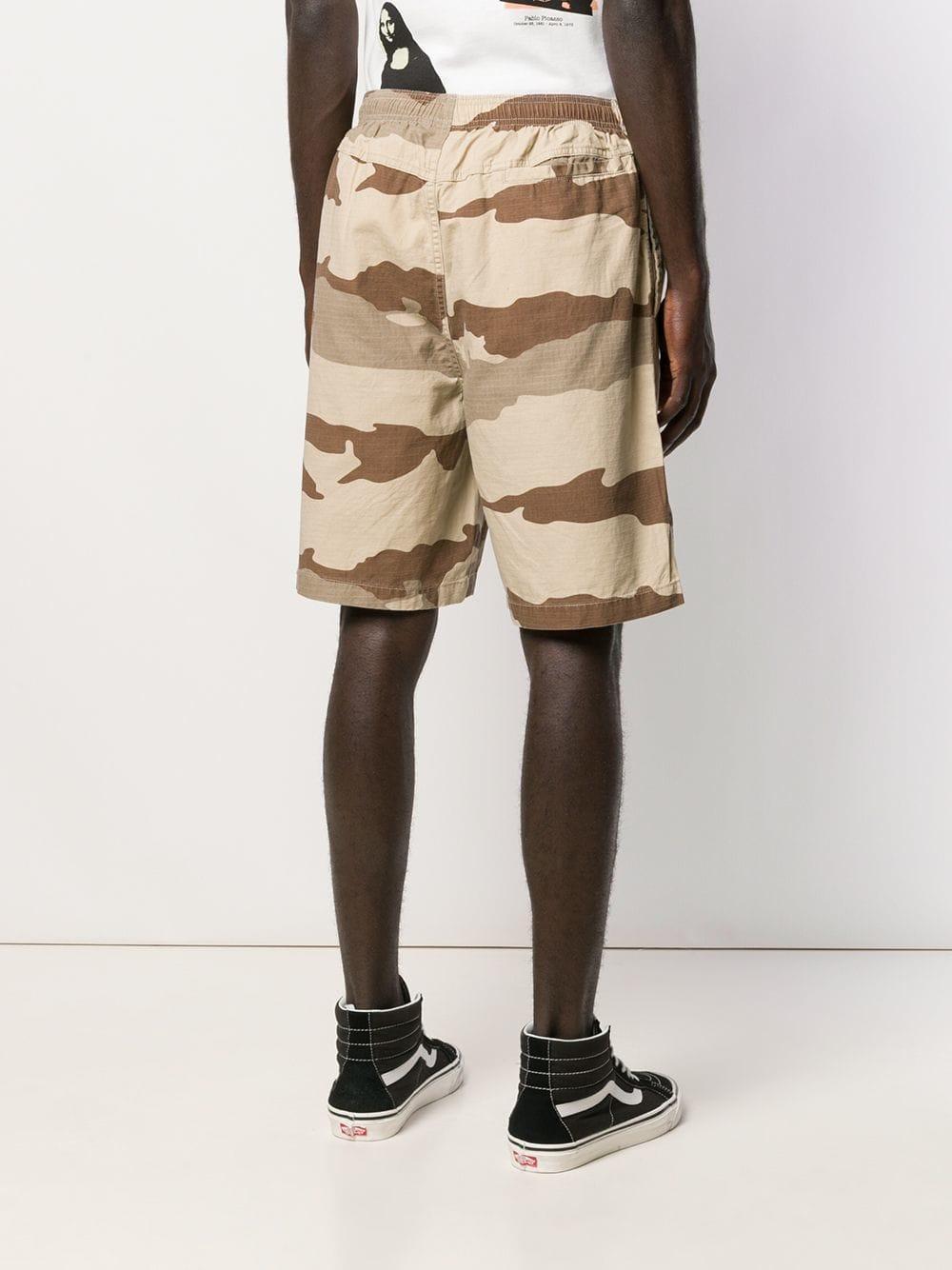 Stussy Camouflage Print Shorts in Natural for Men - Lyst