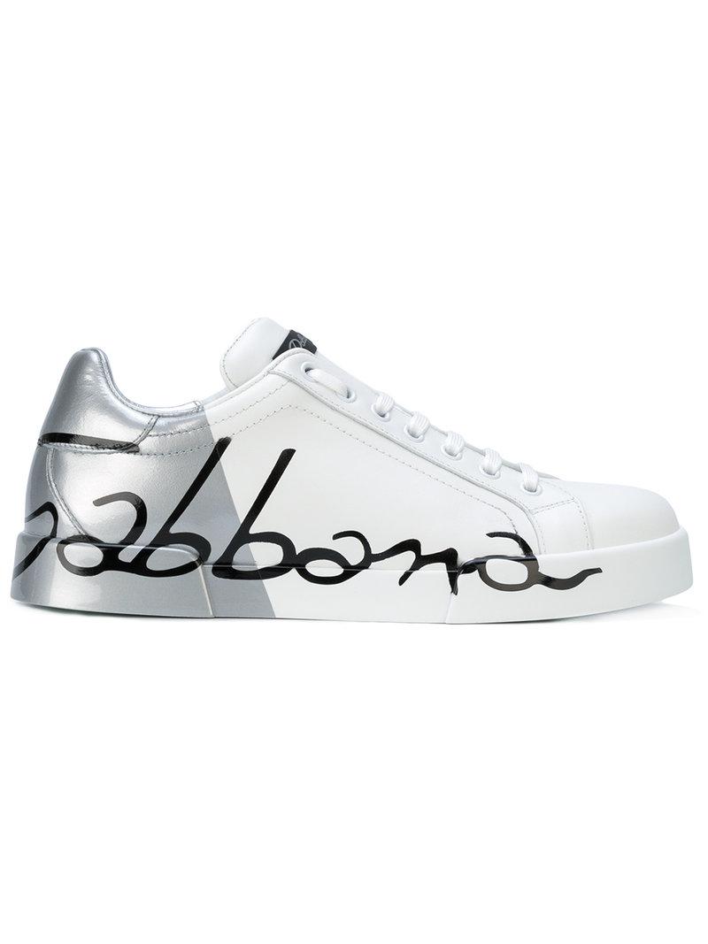 Dolce & Gabbana Portofino Sneakers in White for Men - Lyst