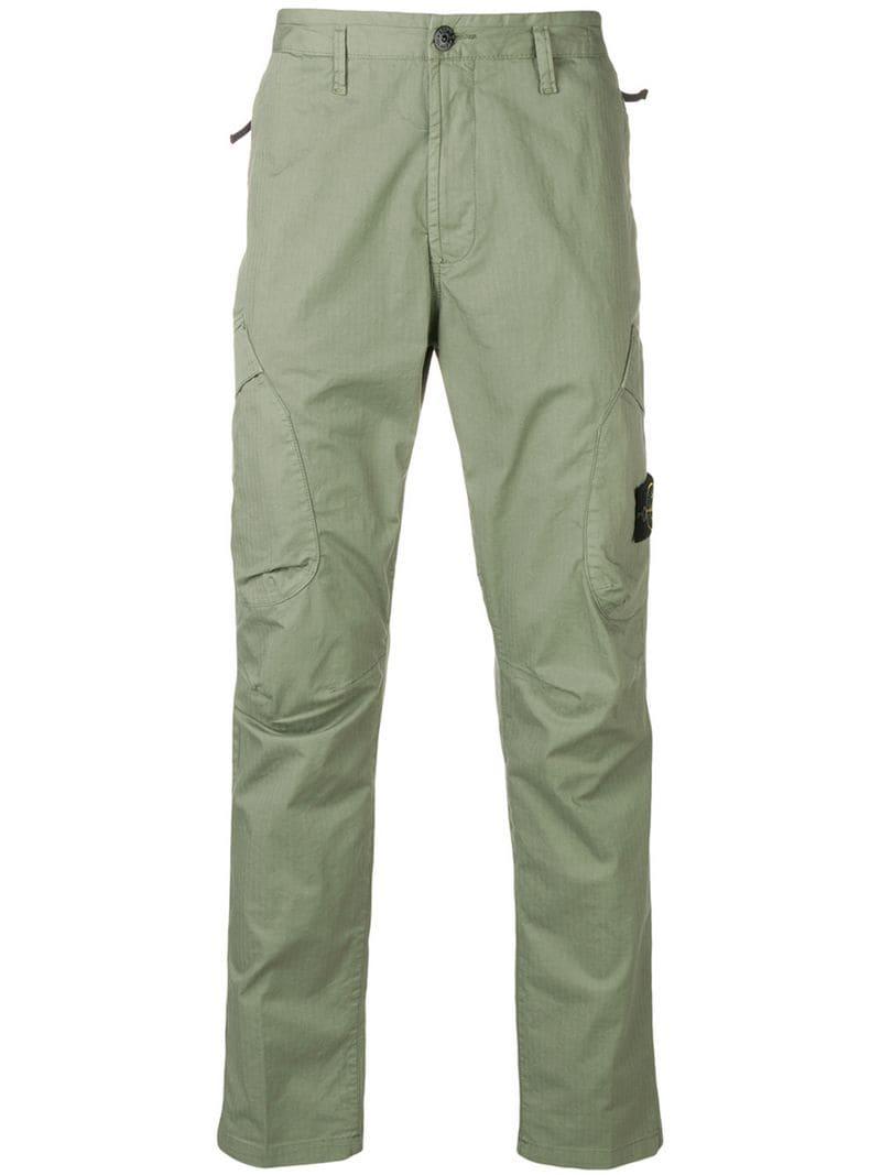 mens green cargo trousers