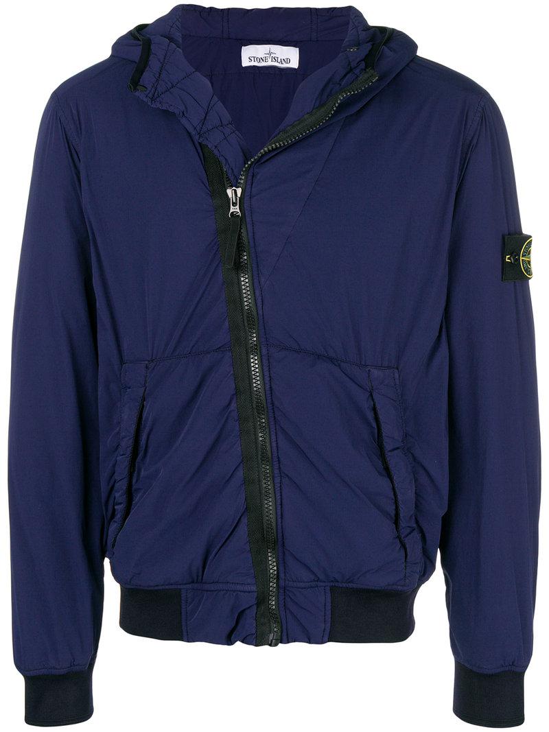 Stone Island Lightweight Rain Jacket in Blue for Men - Lyst