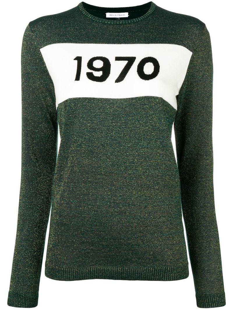 Bella Freud Wool 1970 Jumper Sparkle Green - Lyst