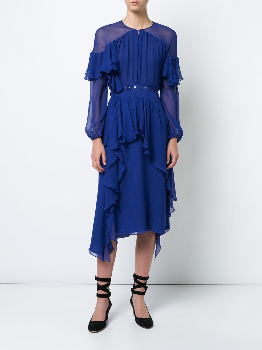 Lyst - Rachel Comey Ruffled Midi Dress in Blue