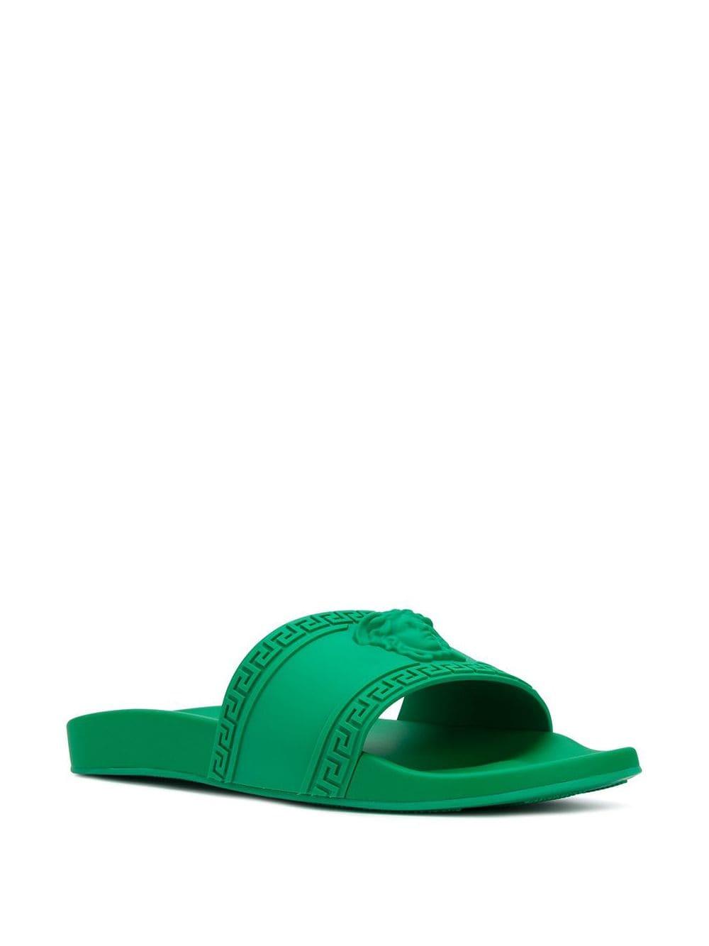 versace sandals green