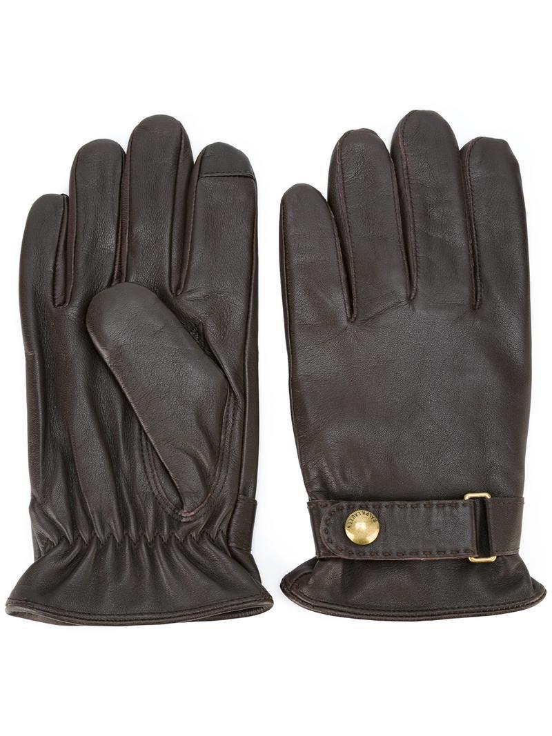 Lyst Polo Ralph Lauren Leather Gloves in Brown for Men