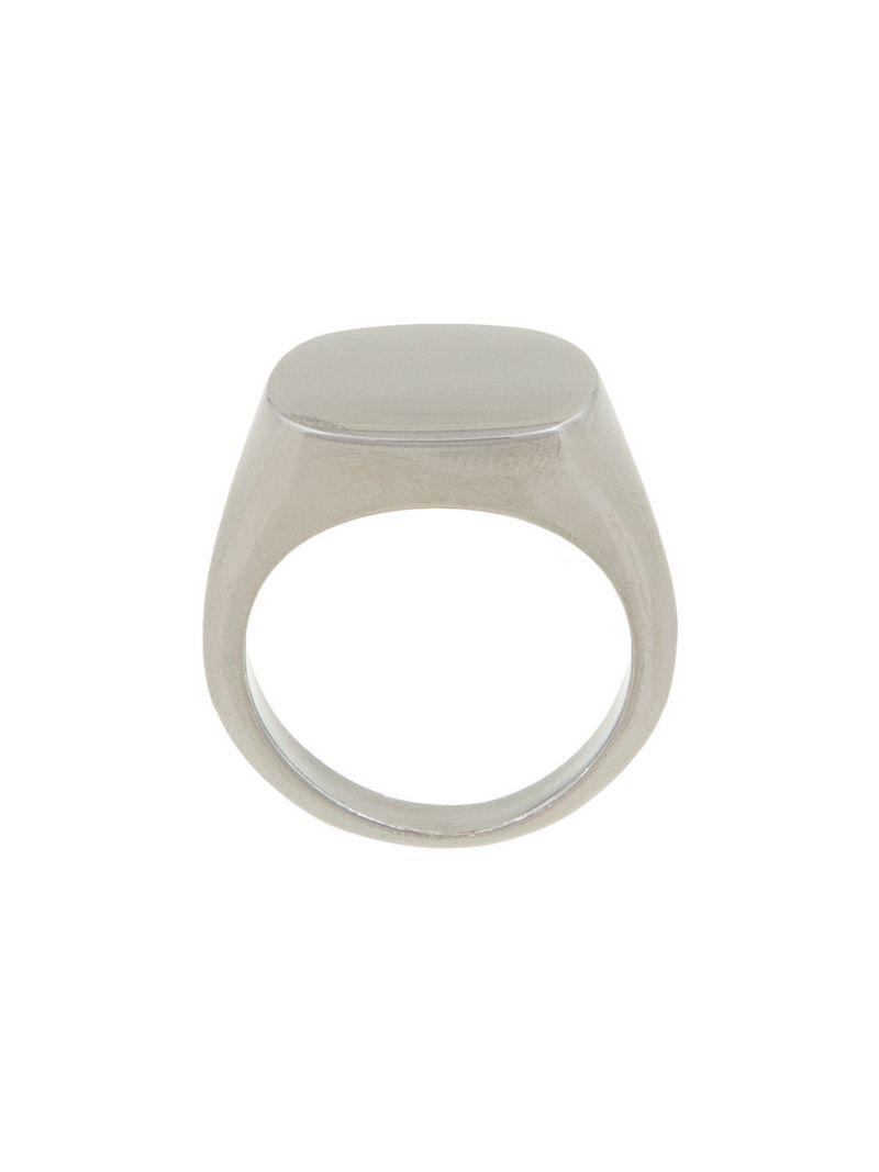 Lyst Jil Sander Oval Ring in Metallic for Men