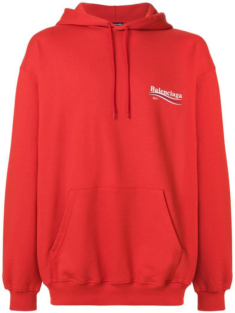 Lyst - Balenciaga 2017 Hoodie in Red for Men