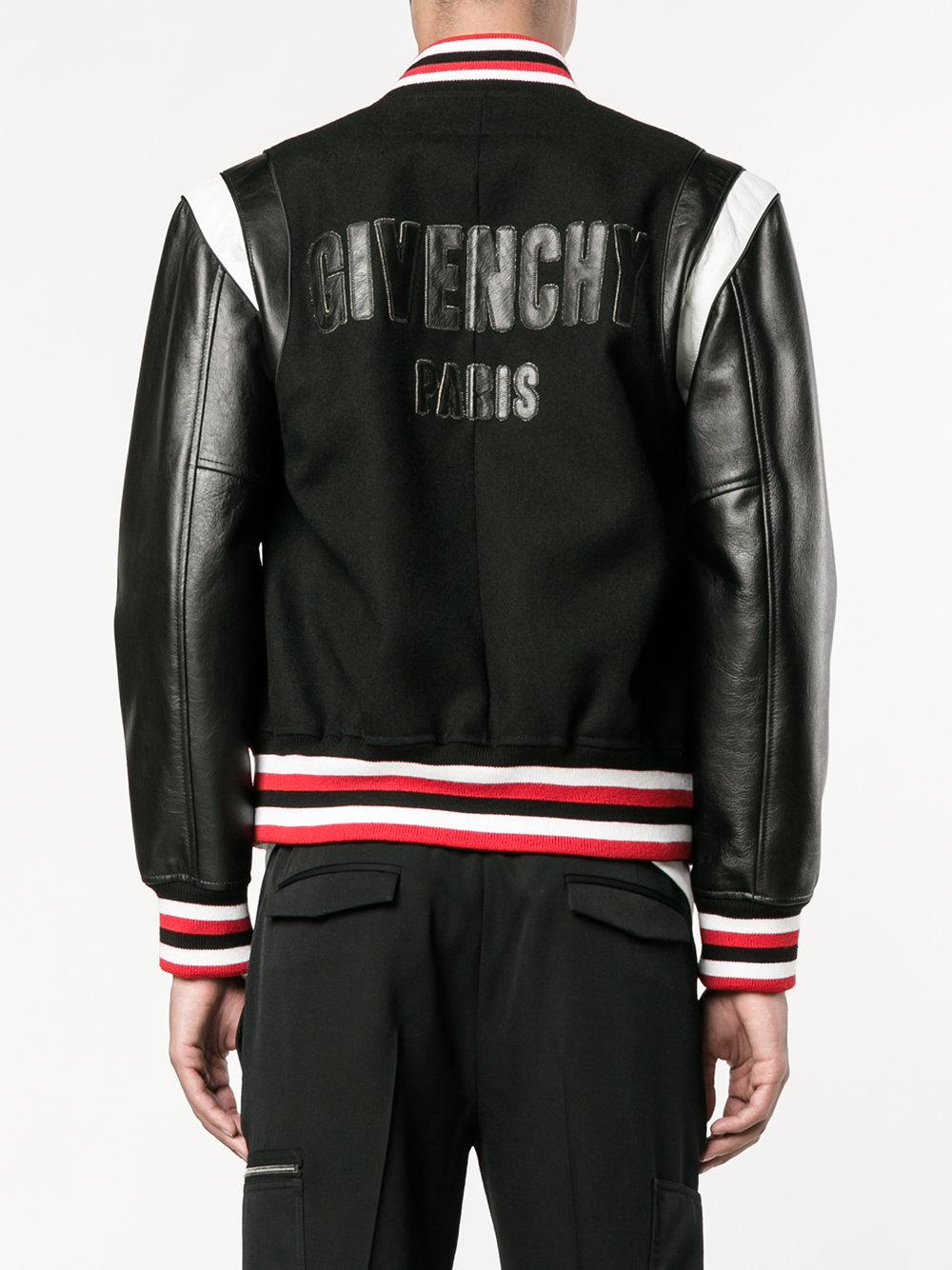 Lyst - Givenchy Striped College Jacket in Black for Men