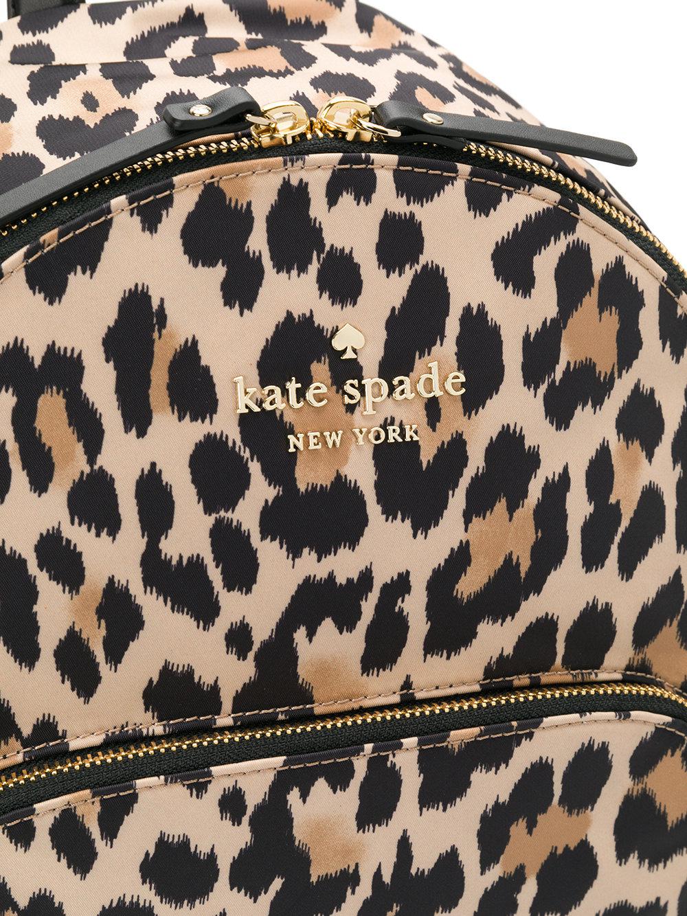 Lyst - Kate Spade Leopard Print Backpack in Brown