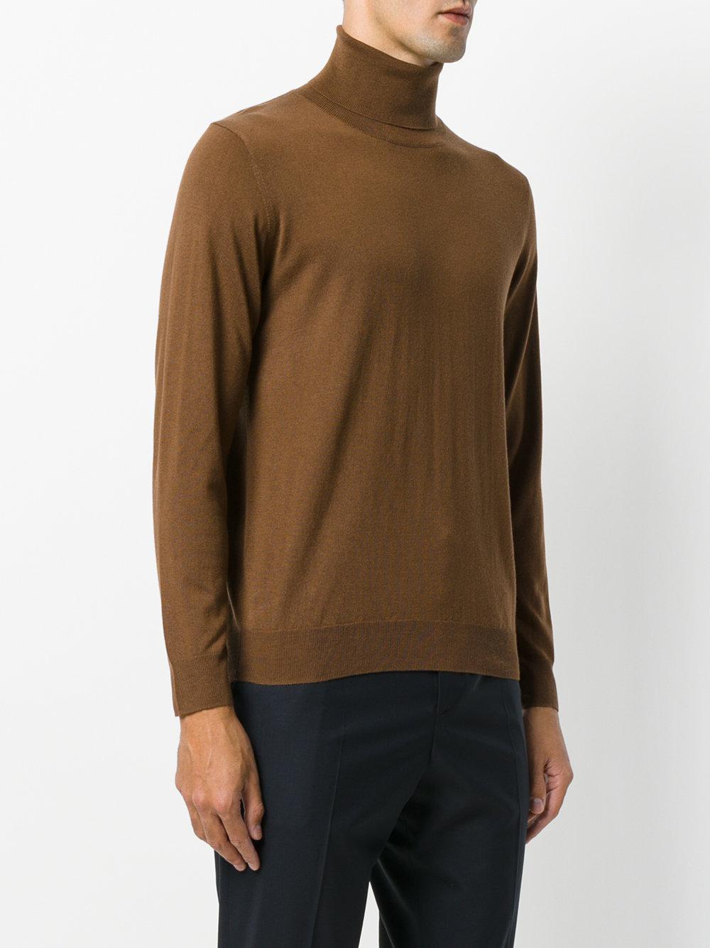 Lyst - Laneus Roll-neck Sweater in Brown for Men