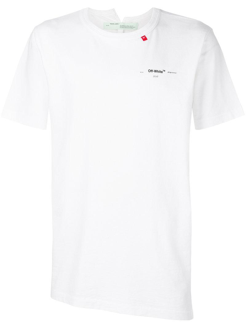 Off-White c/o Virgil Abloh Logo Detail T-shirt in White for Men - Lyst