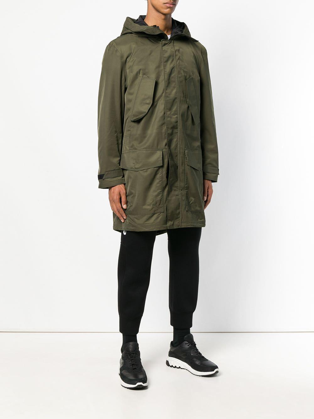 Neil Barrett Synthetic Padded Underlayer Coat in Green for Men - Lyst