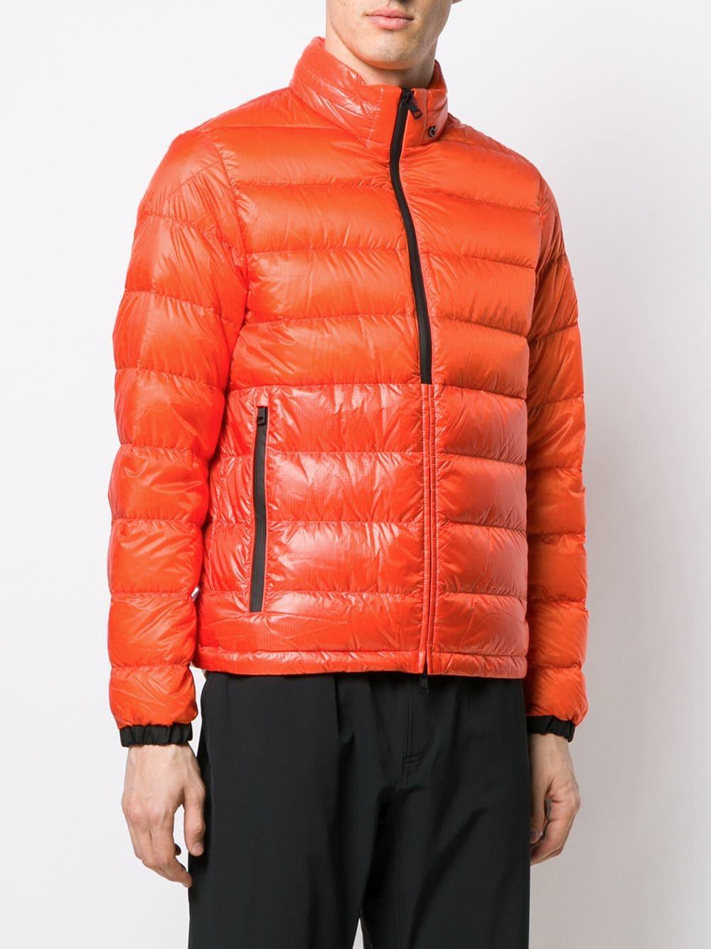 Moncler Short Puffer Jacket in Orange for Men - Lyst