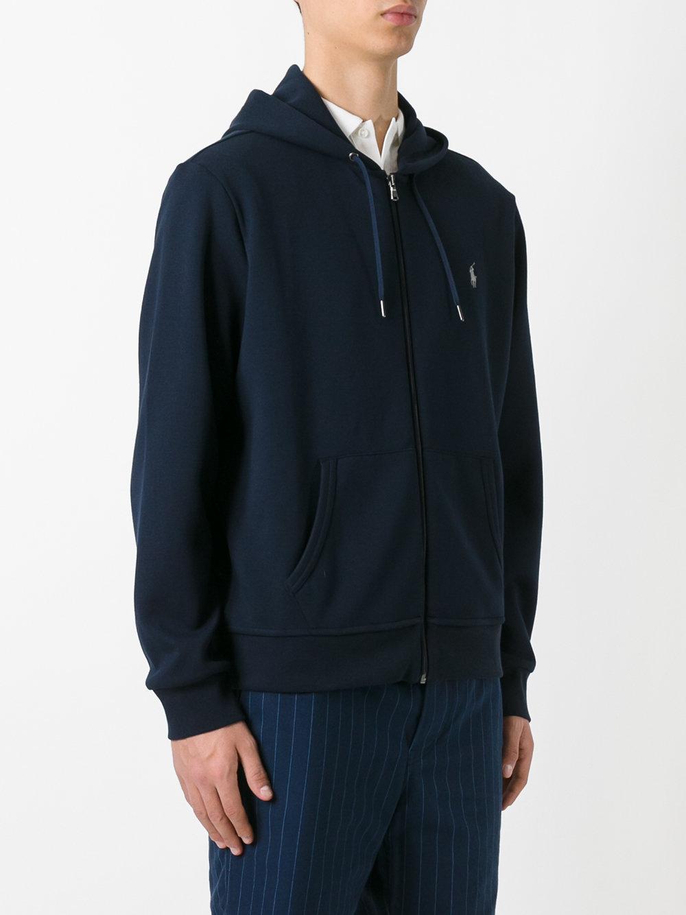 Lyst - Polo Ralph Lauren Kangaroo Pocket Zipped Hoodie in ...