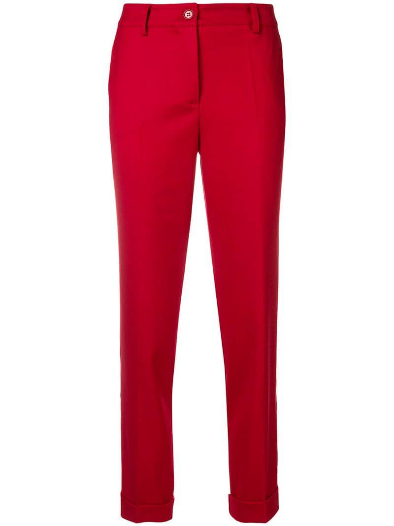 Trousers o s a In r Lyst P hTailored Red PXukZi