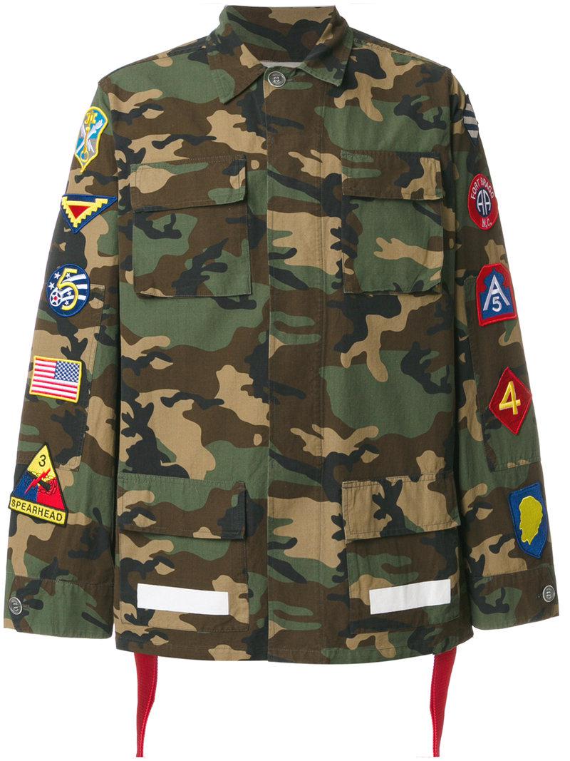 Lyst - Off-White C/O Virgil Abloh Camouflage Patch Cargo ...