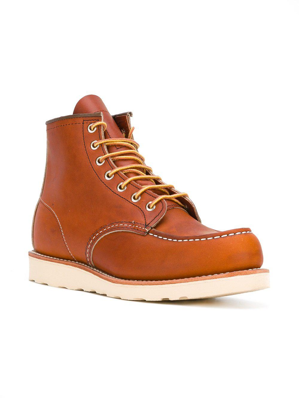 Lyst - Red Wing Stitching Detail Lace-up Boots in Brown for Men