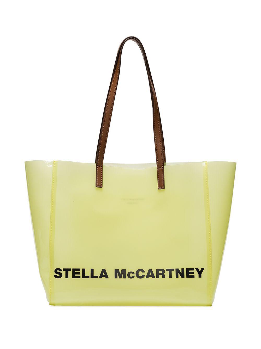 Stella McCartney Logo Print Tote Bag in Yellow - Save 68% - Lyst