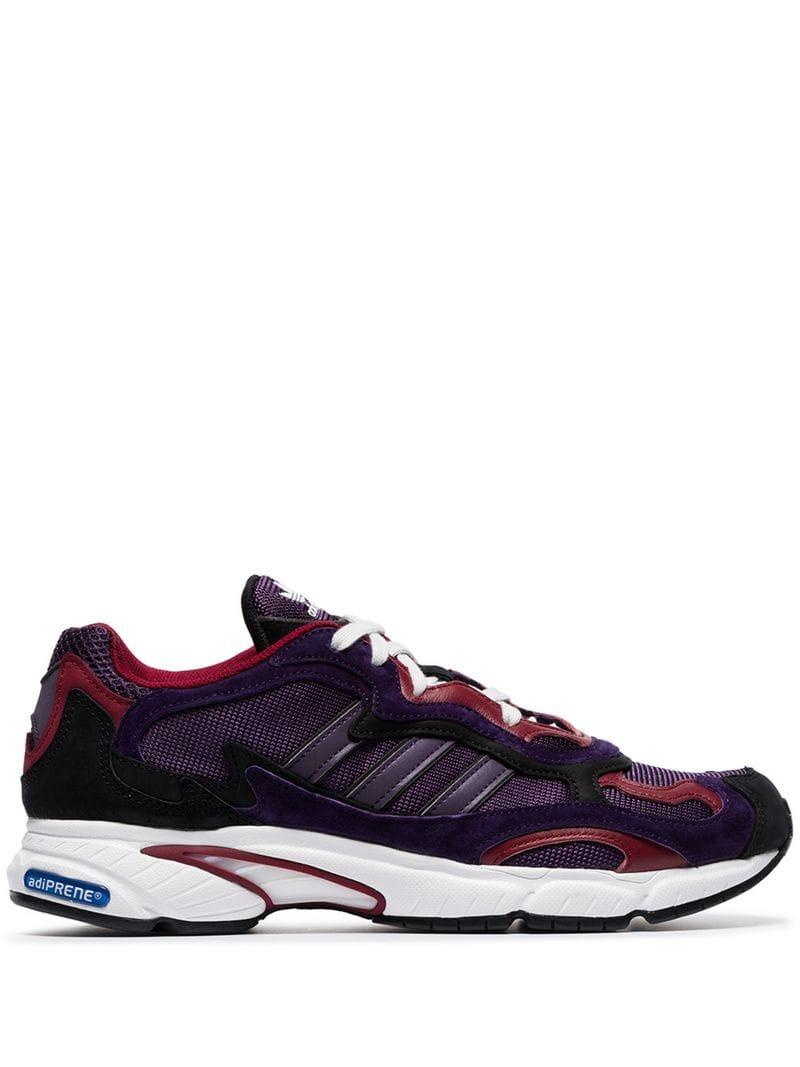 Lyst - adidas Purple Temper Run Subtle 90s Leather And Suede Low-top Sneakers in Purple for Men