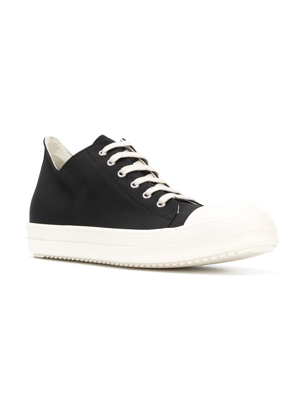 rick owens drkshdw lace up low top sneakers black