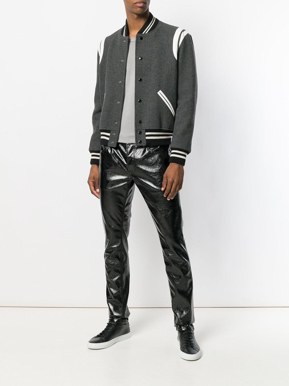 Lyst - Just Cavalli Patent Leather Trousers in Black for Men