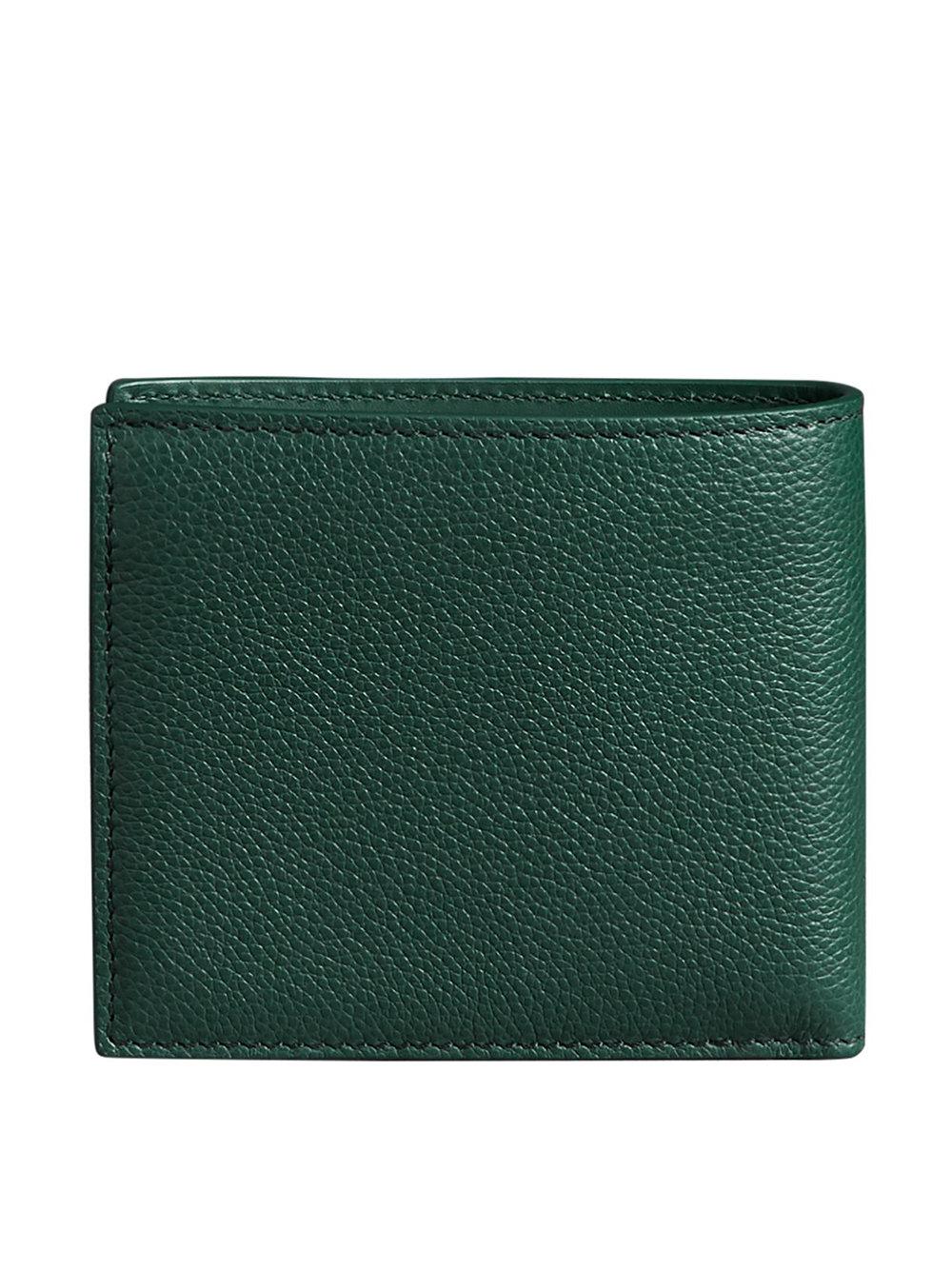 Burberry Grainy Leather International Bifold Wallet in Green for Men Lyst