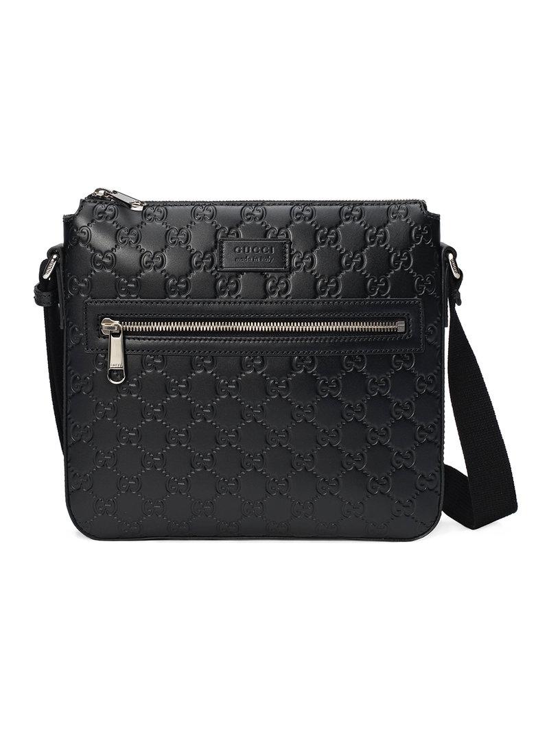 Lyst - Gucci Signature Messenger Bag in Black for Men - Save 1%
