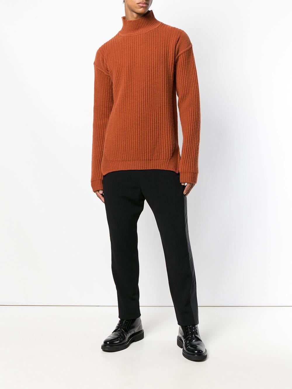 orange fisherman sweater