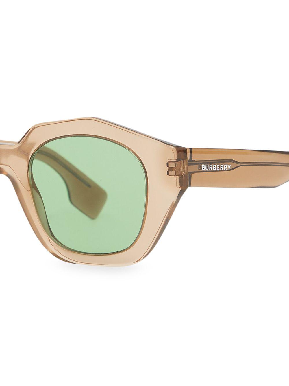 Burberry Geometric Frame Sunglasses in Brown Lyst