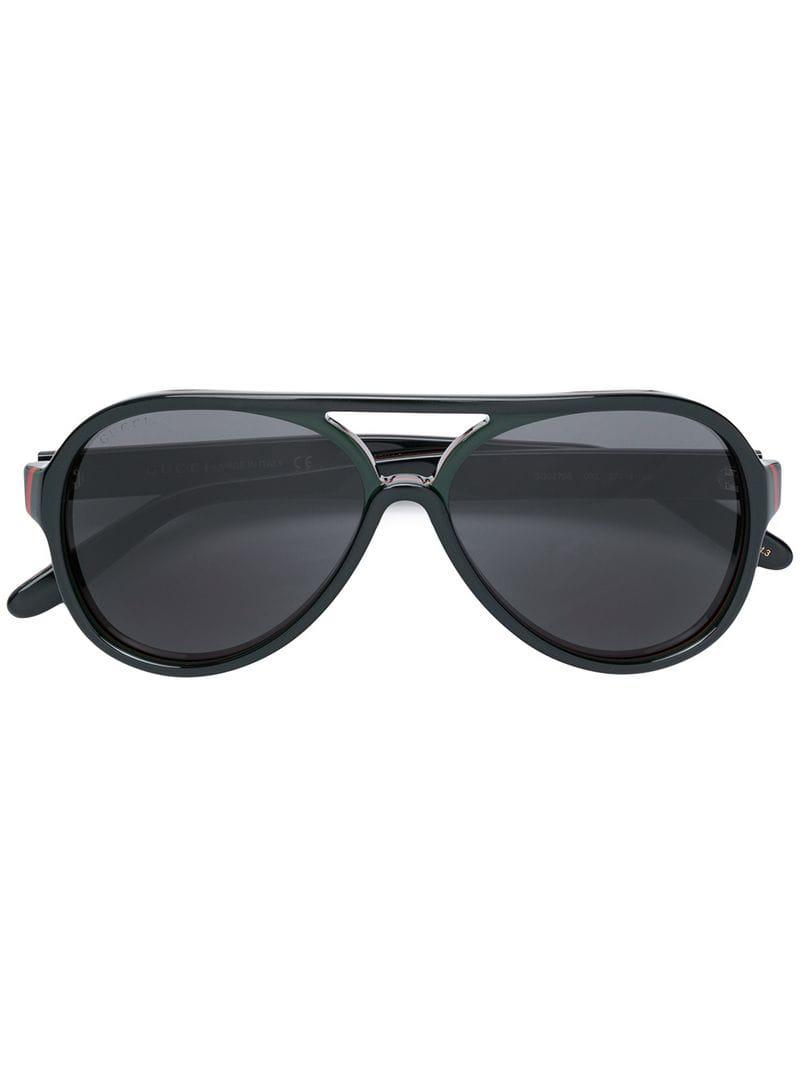 Gucci Aviator Sunglasses In Black For Men Lyst