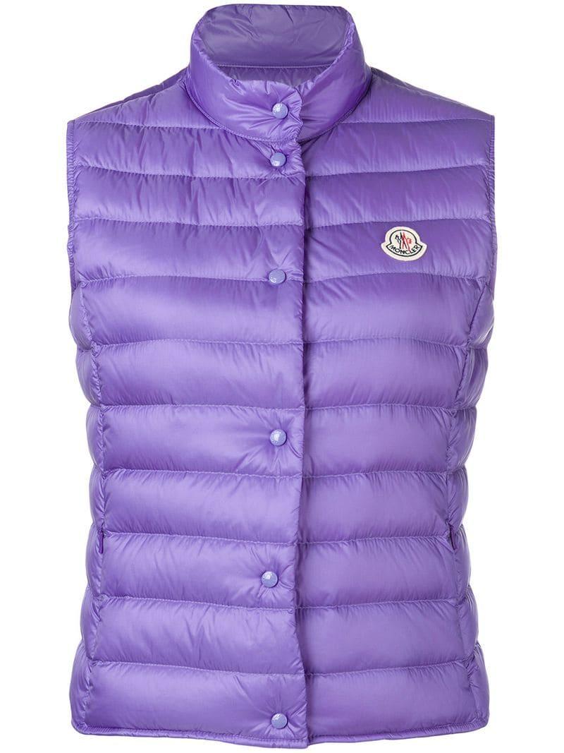 Moncler Snapbutton Padded Vest in Purple Lyst
