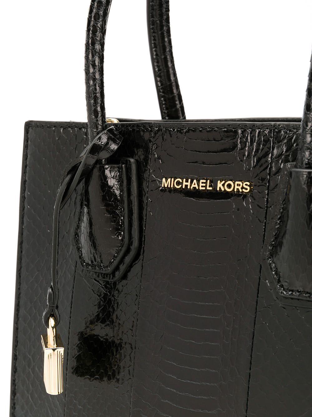 MICHAEL Michael Kors Mercer Md Messenger Tote in Black Lyst