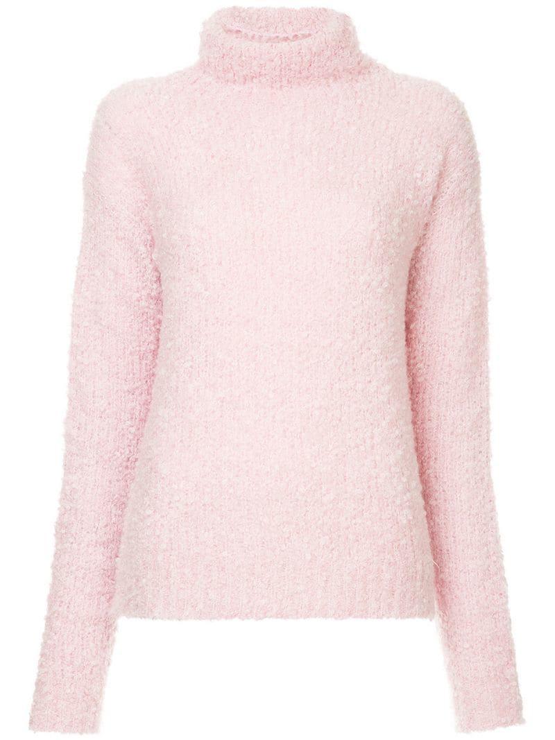 Lyst - Sies Marjan Fuzzy Knit Turtleneck Jumper in Pink