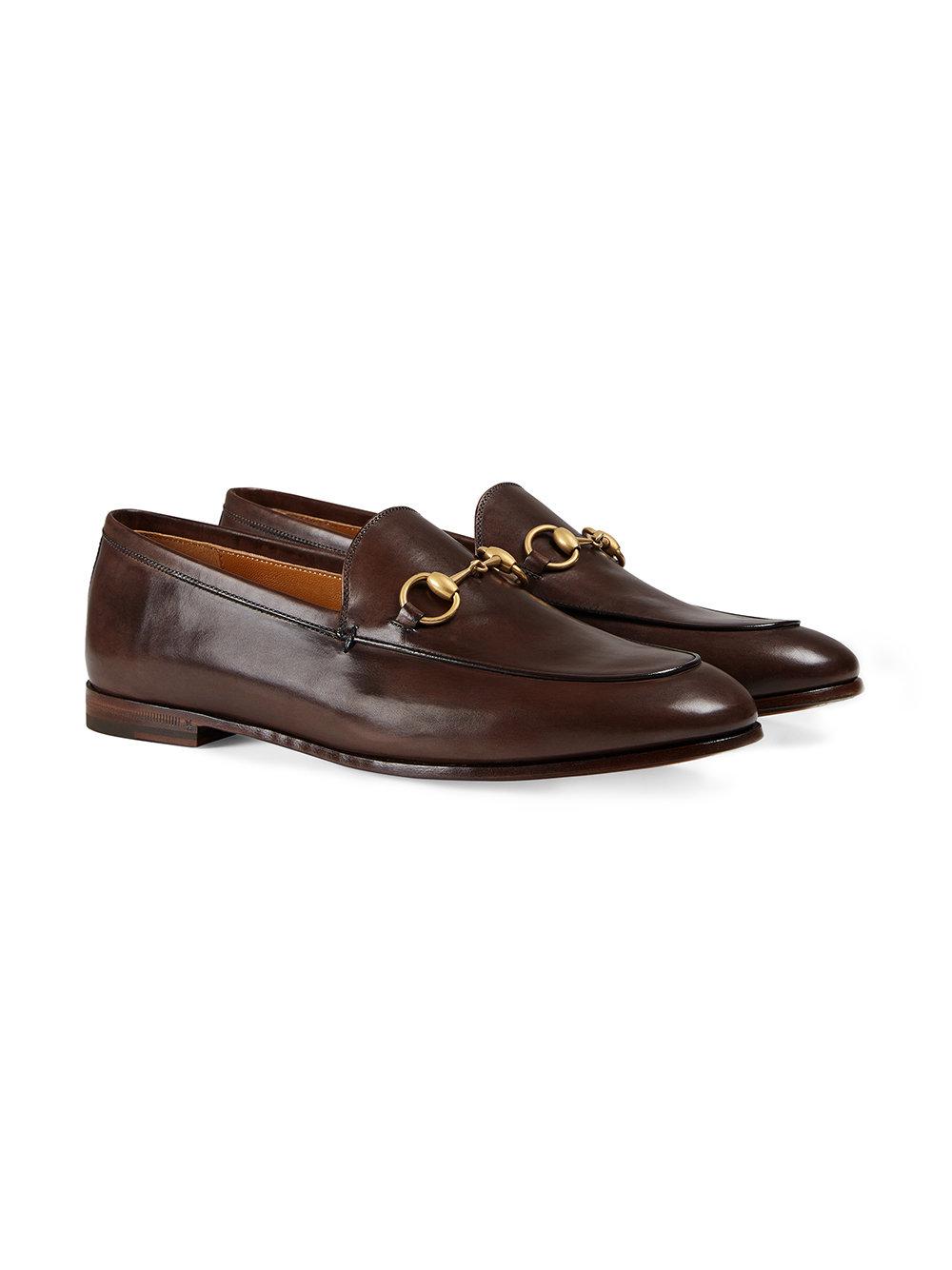 gucci brown jordaan loafer
