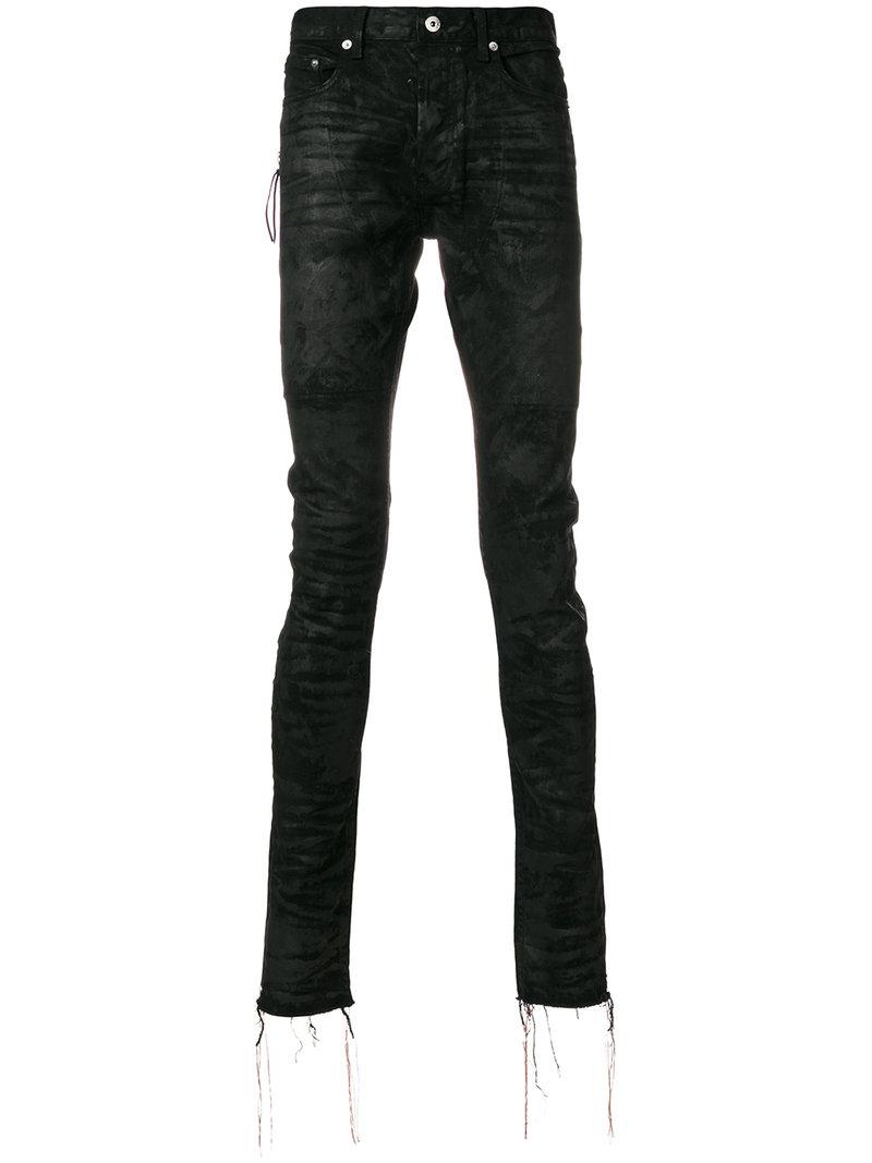 Lyst - Mr. Completely Frayed Trim Jeans in Black for Men