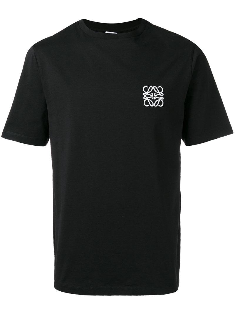 Lyst - Loewe Logo Embroidered T-shirt in Black for Men