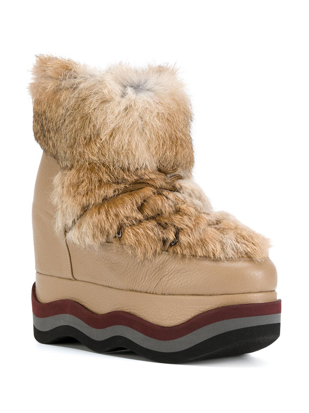 Lyst Paloma Barceló Kansas Fur Boots in Natural