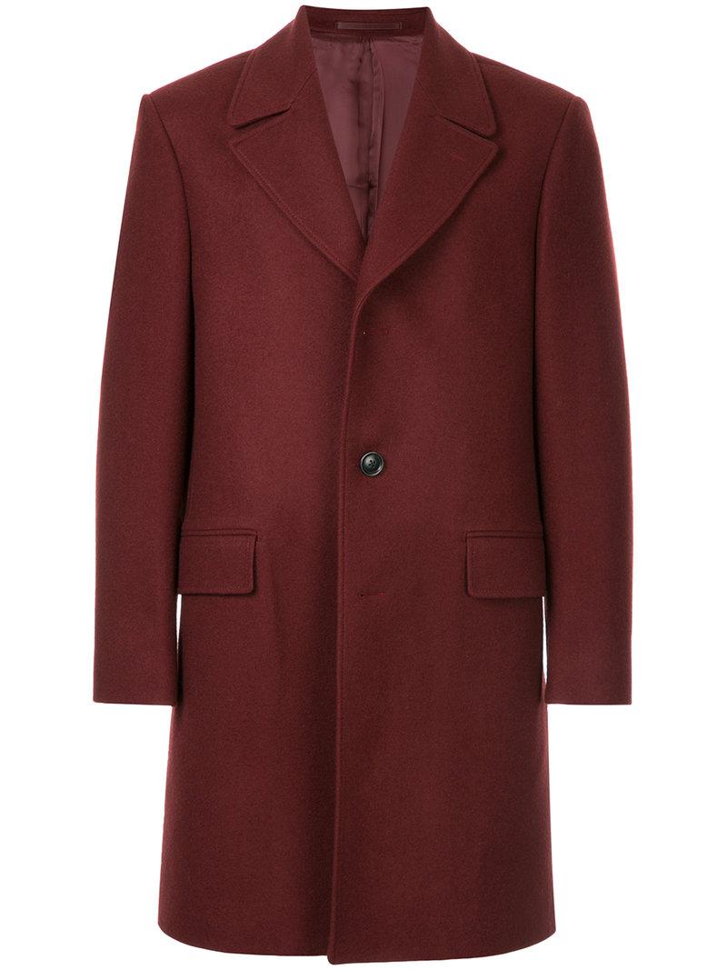 Gieves & hawkes Oversized Coat in Red for Men | Lyst
