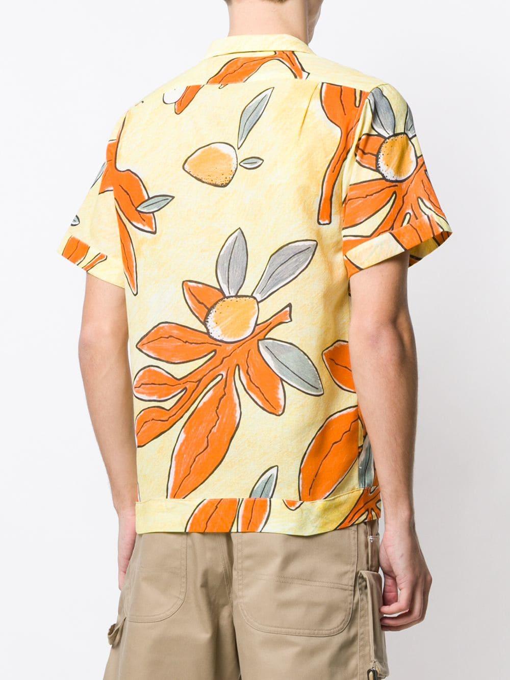 Lyst - Jacquemus Camp-collar Floral-print Cotton-gauze Shirt in Yellow ...