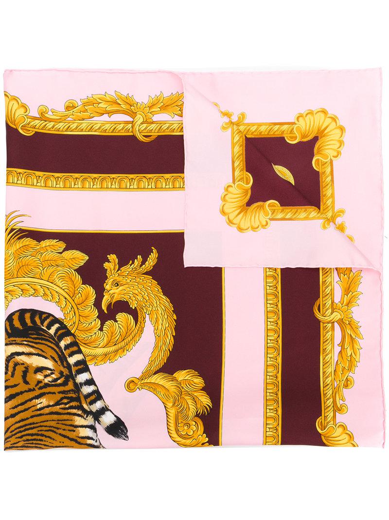 Versace Tiger Print Scarf - Lyst