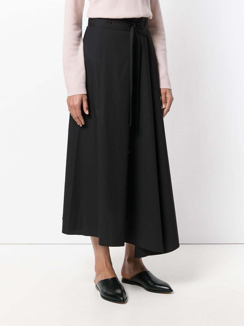 Theory Pleated Skirt in Black - Lyst