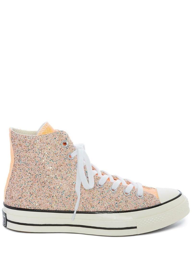 Converse Pastel Glitter Hi-top Sneakers in Orange - Save 13% - Lyst