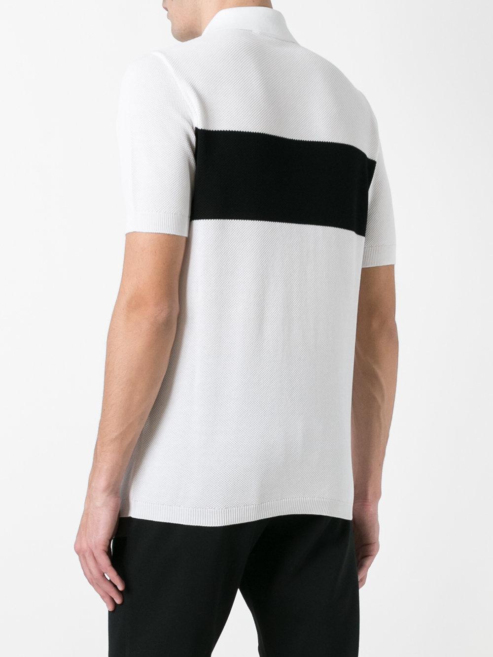 Lyst - Fendi Abstract Face Polo Shirt in White for Men